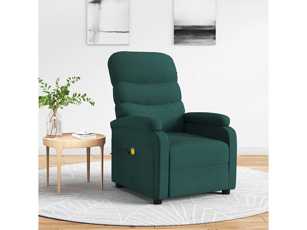 Massagestoel stof donkergroen