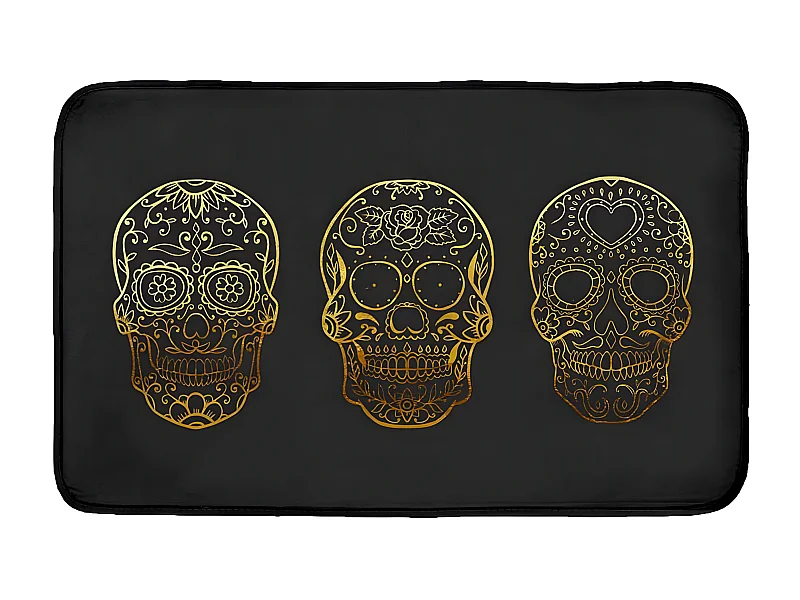 Tapis Déco en Velours "Cadallera" 50x80cm Gris