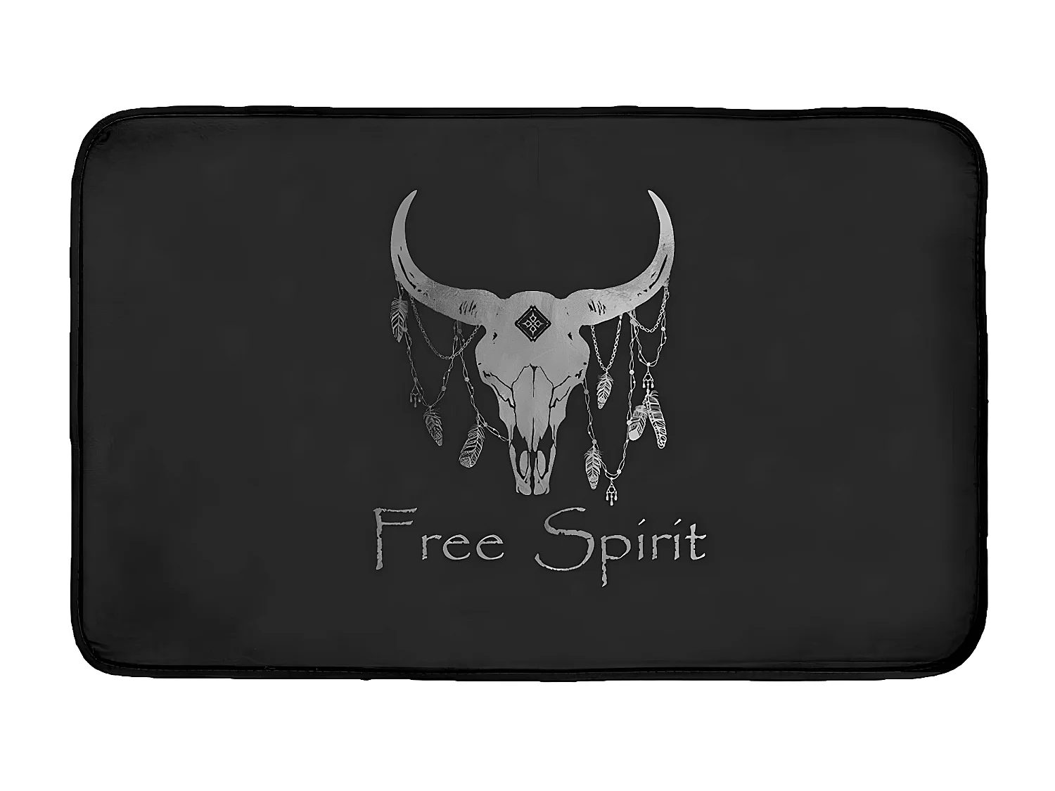 Tapis Déco en Velours "Yucatan" 50x80cm Argent