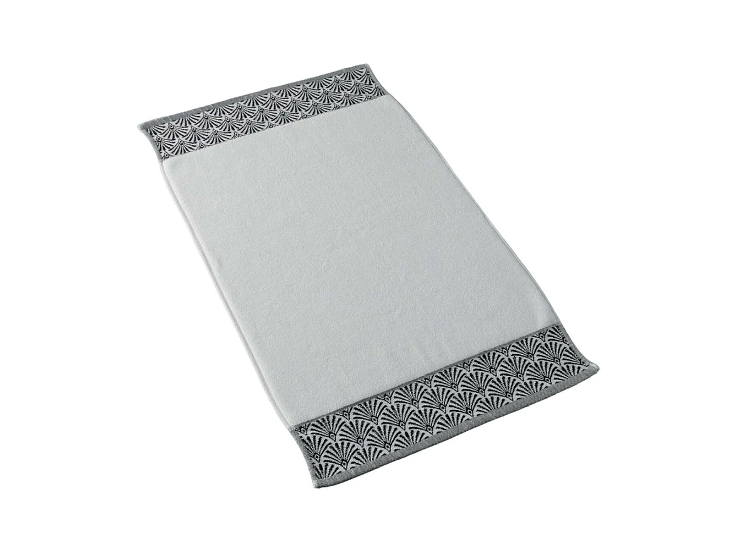 Tapis de Bain "Goldy" 50x85cm Blanc & Argent