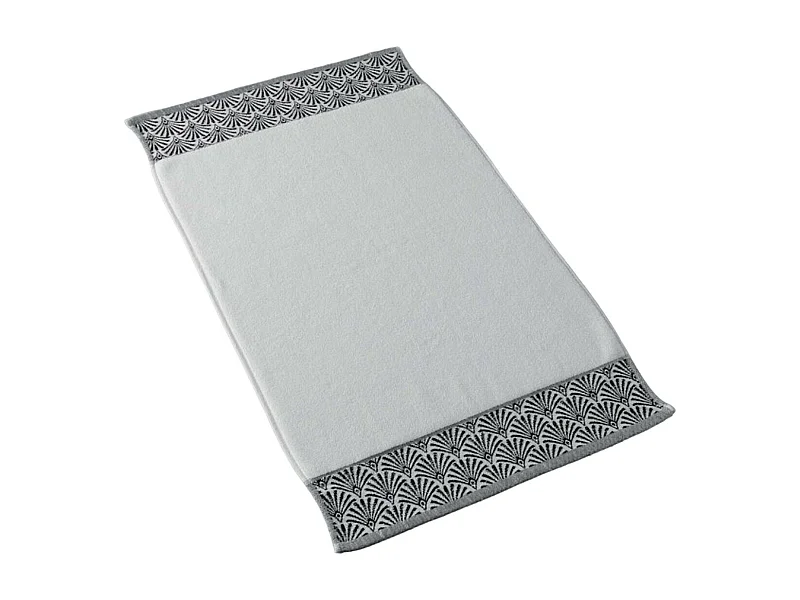 Tapis de Bain "Goldy" 50x85cm Blanc & Argent