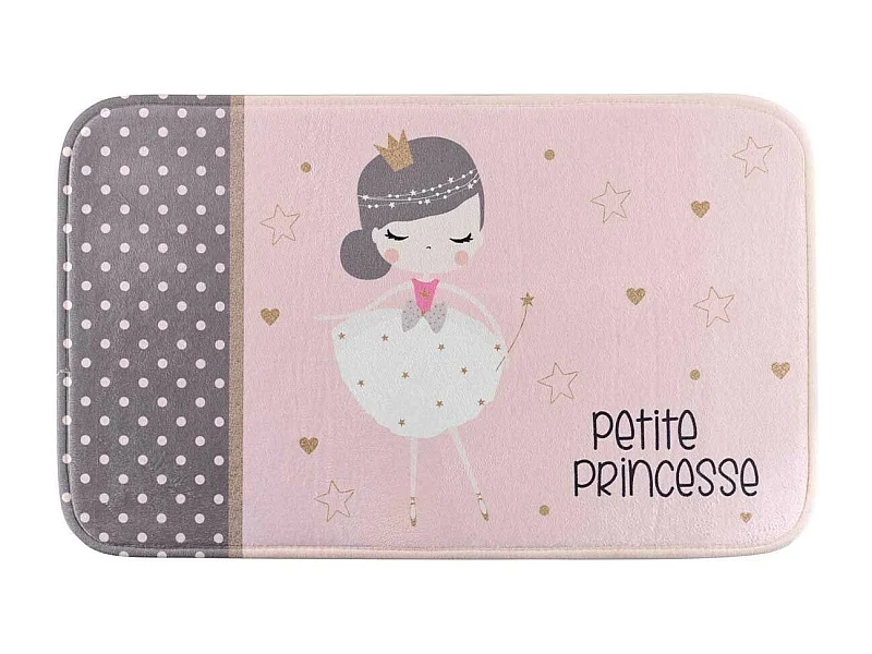 Tapis Enfant "Petite Princesse" 45x75cm Rose