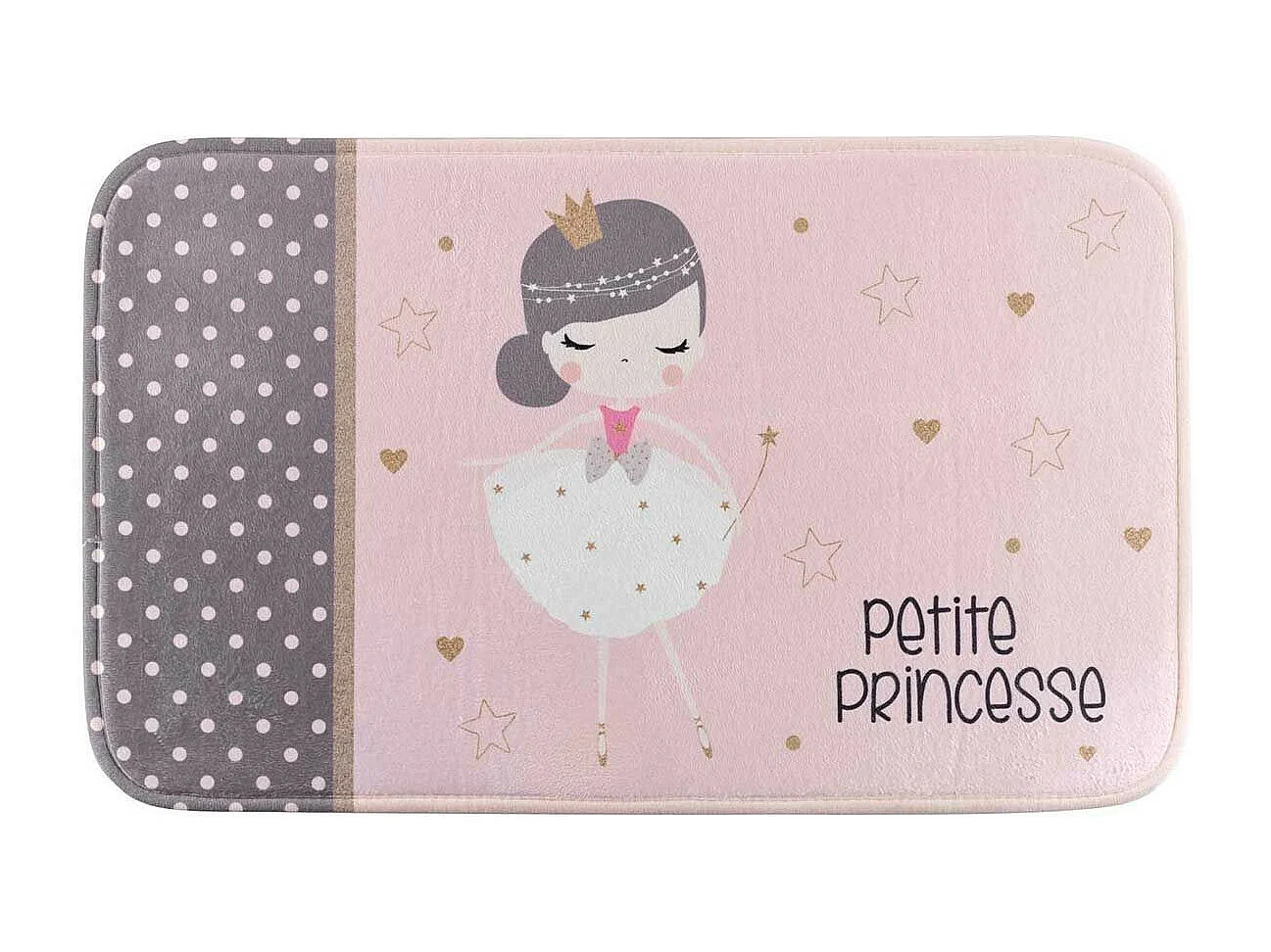 Tapis Enfant "Petite Princesse" 45x75cm Rose
