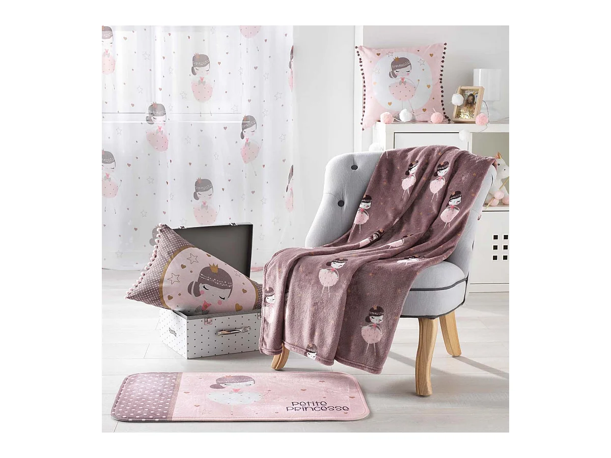 Tapis Enfant "Petite Princesse" 45x75cm Rose