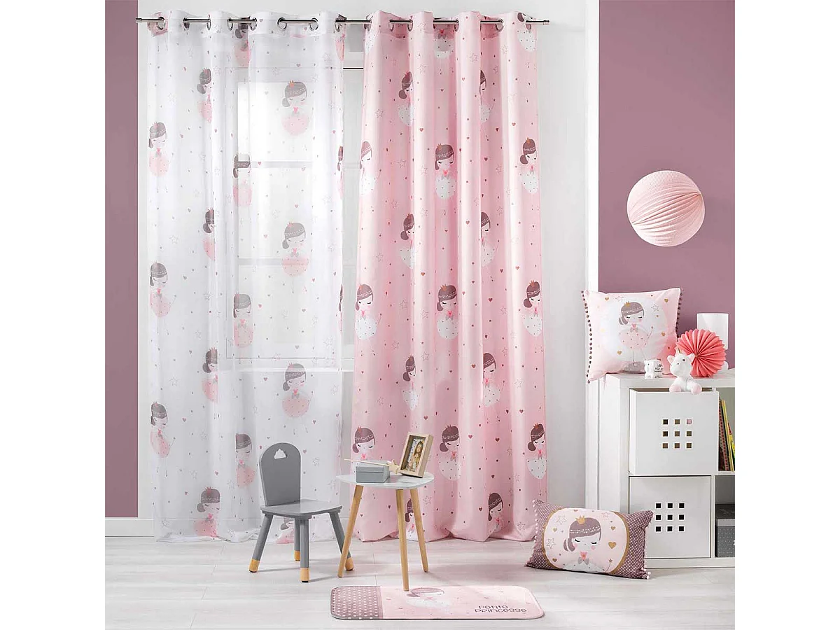 Tapis Enfant "Petite Princesse" 45x75cm Rose