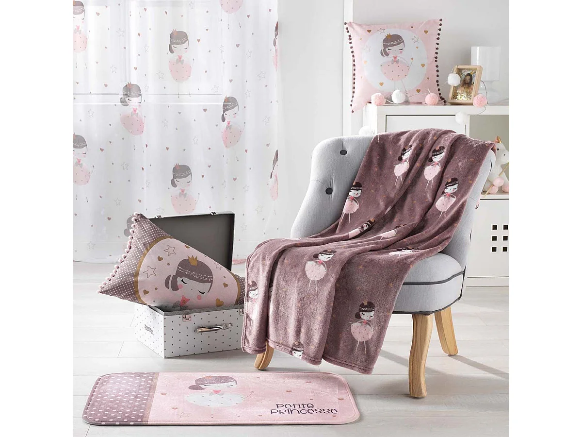 Tapis Enfant "Petite Princesse" 45x75cm Rose