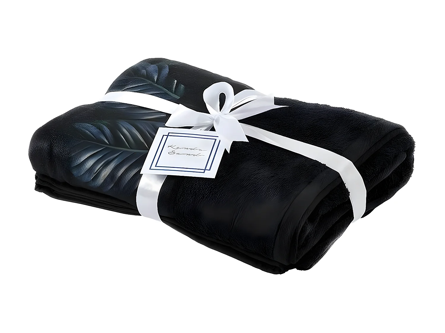 Serviette de Sauna "Tropical" 80x200cm Noir & Vert