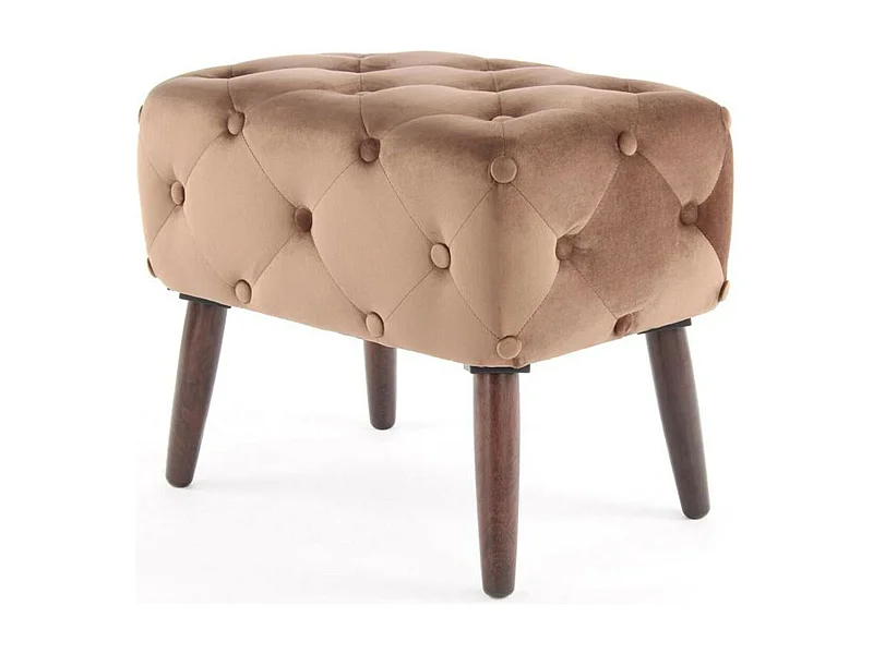 Tabouret en Velours "Piano" 60cm Marron