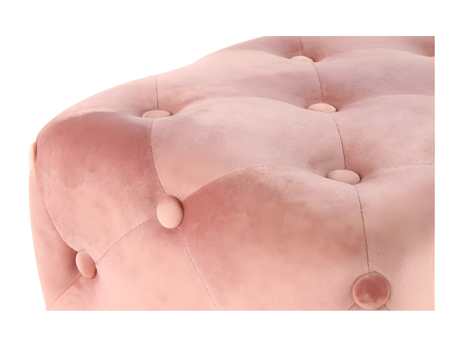 Tabouret en Velours "Piano" 60cm Rose