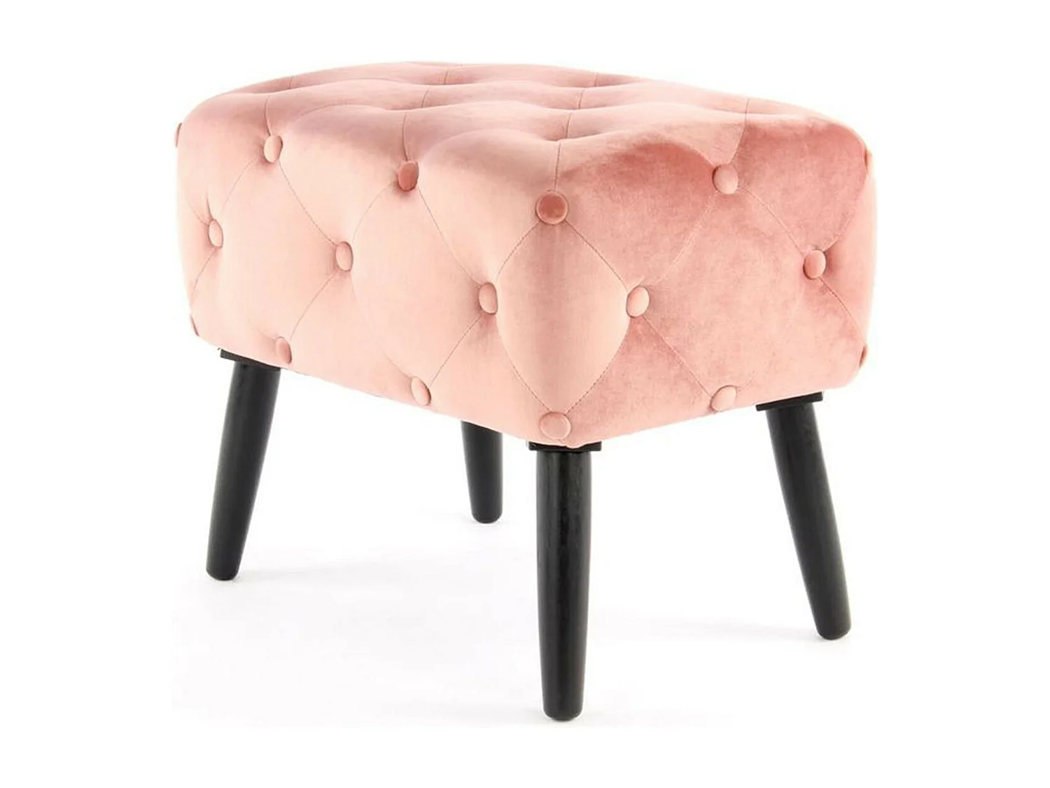 Tabouret en Velours "Piano" 60cm Rose