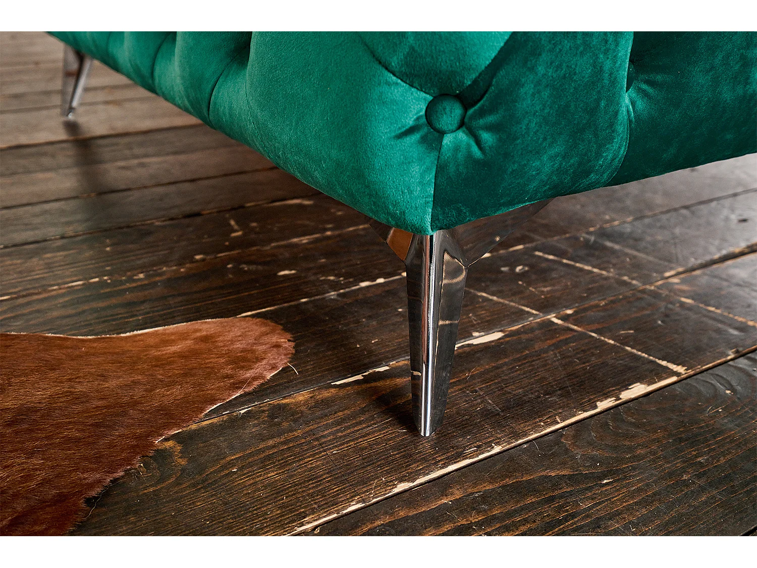Poltrona Chesterfield - verde velluto - NARLA