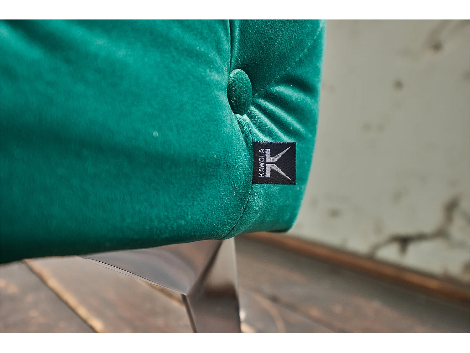 Poltrona Chesterfield - verde velluto - NARLA