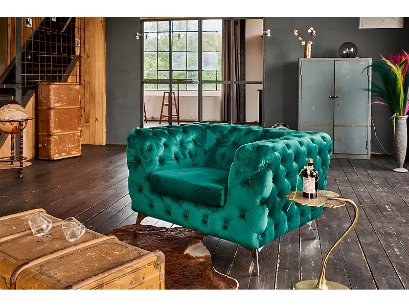 Sillón - Verde terciopelo - NARLA