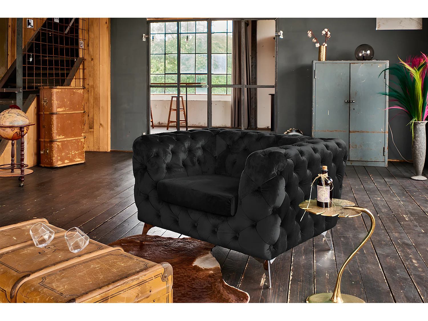 Sessel - Schwarz Velvet - NARLA