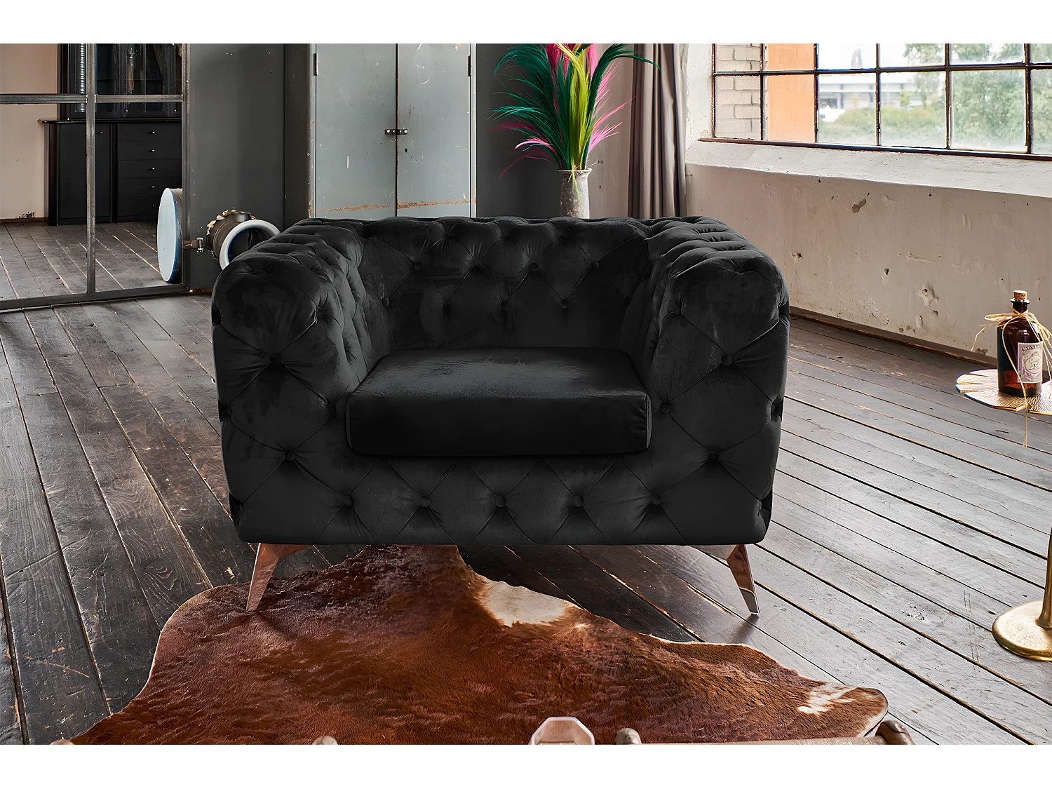 Sessel - Schwarz Velvet - NARLA