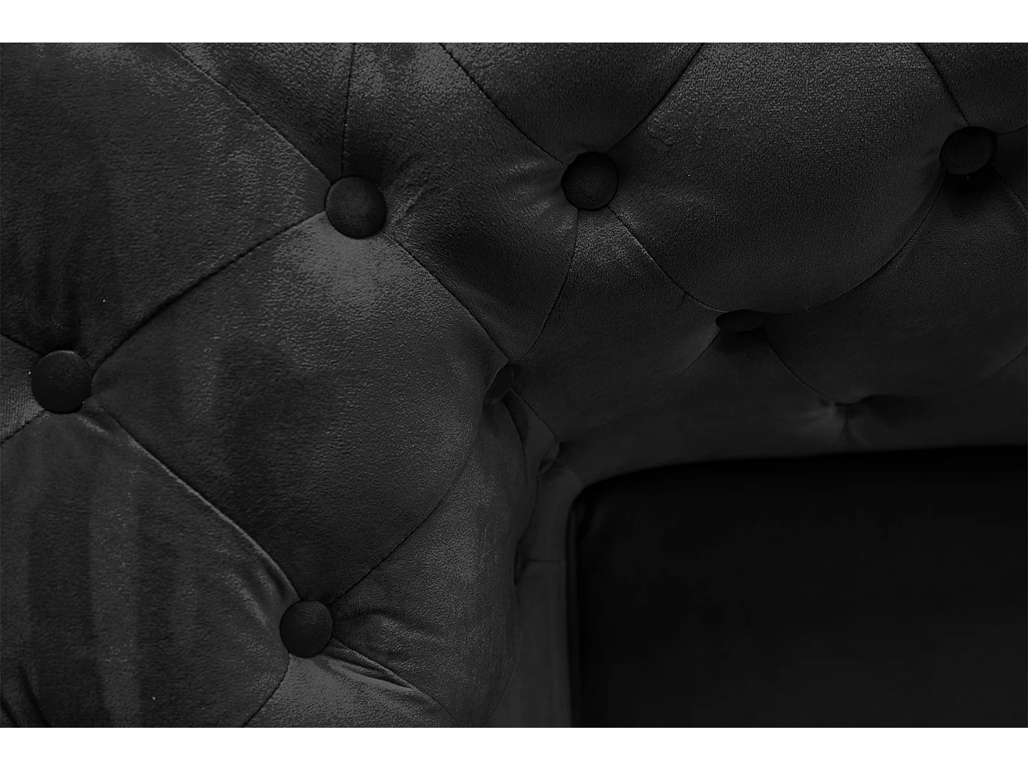 Chesterfield fauteuil - Zwart Fluweel - NARLA