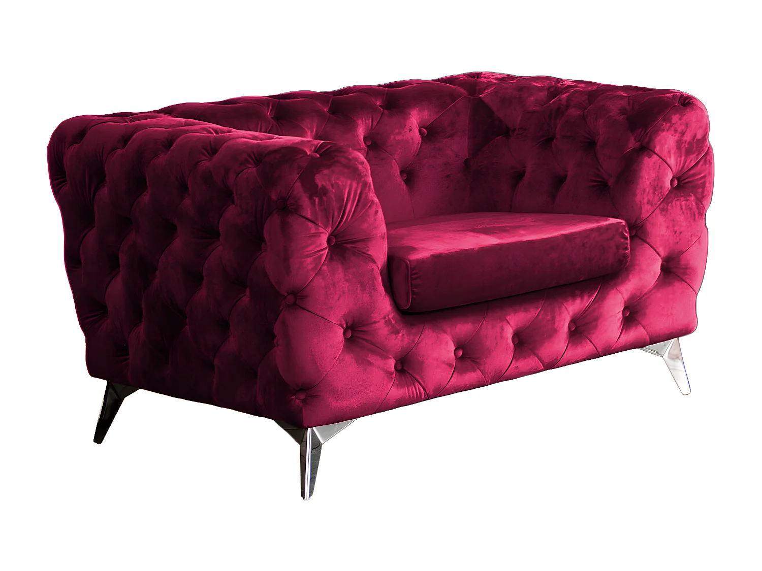 Sessel - Rot Velvet - NARLA