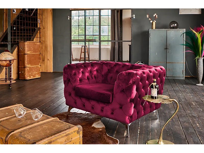 Sillón - Rojo terciopelo - NARLA