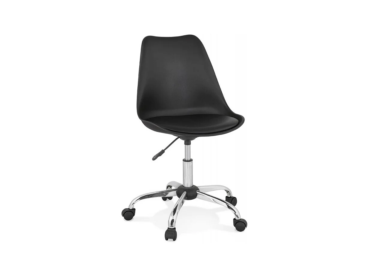 Chaise de Bureau Design "Amidon" 81cm Noir