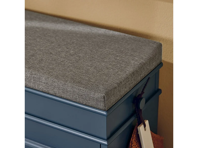 SoBuy FSR82-L-B Banc Chaussures avec 1 Abattants, 1 Coussin, 1 Tiroir et 1 Crochet