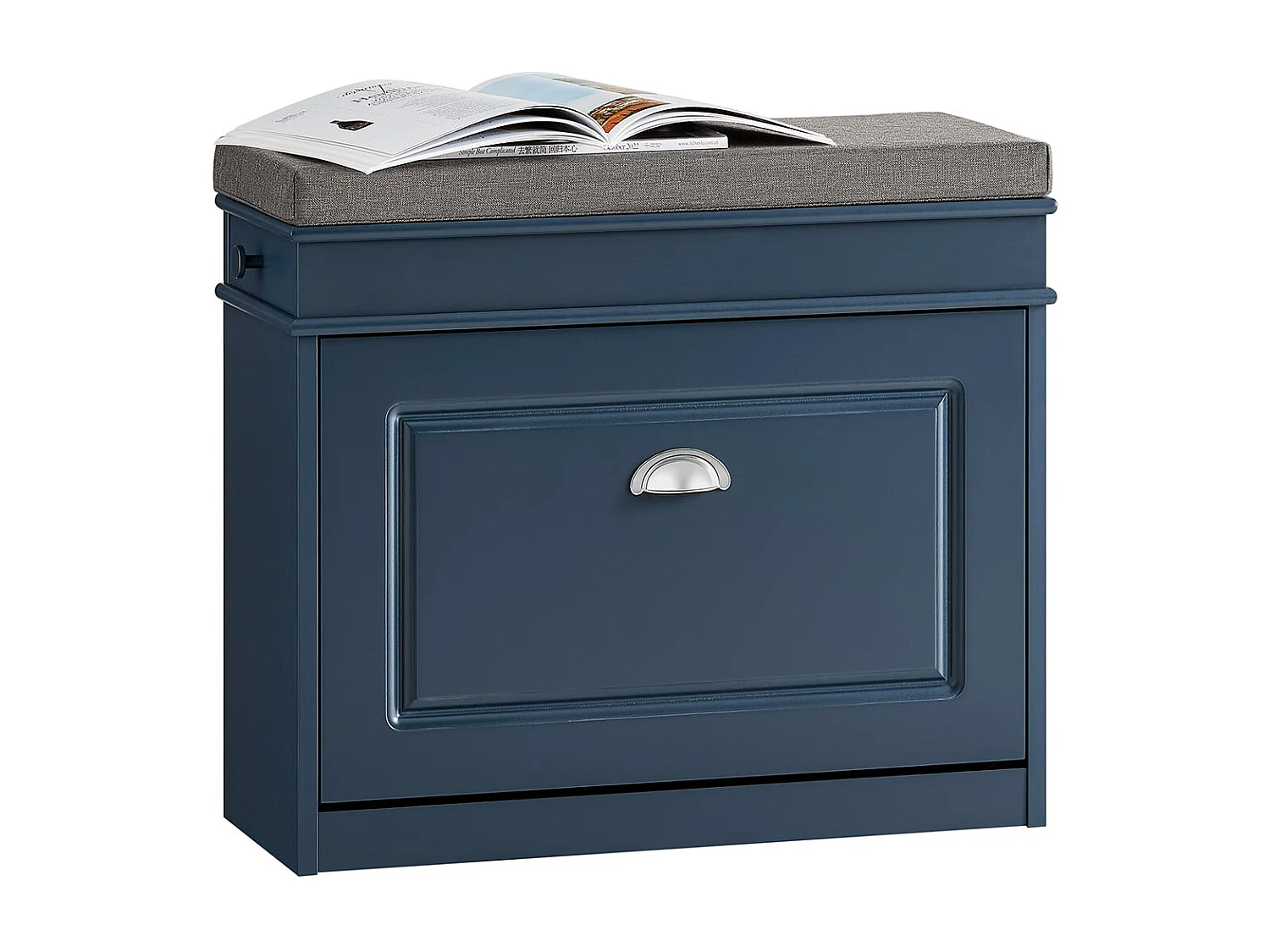 SoBuy FSR82-K-B Banc Chaussures, Armoire à Chaussures, Meuble d'entrée avec 1 Abattants, 1 Coussin, 1 Tiroir et 1Crochet