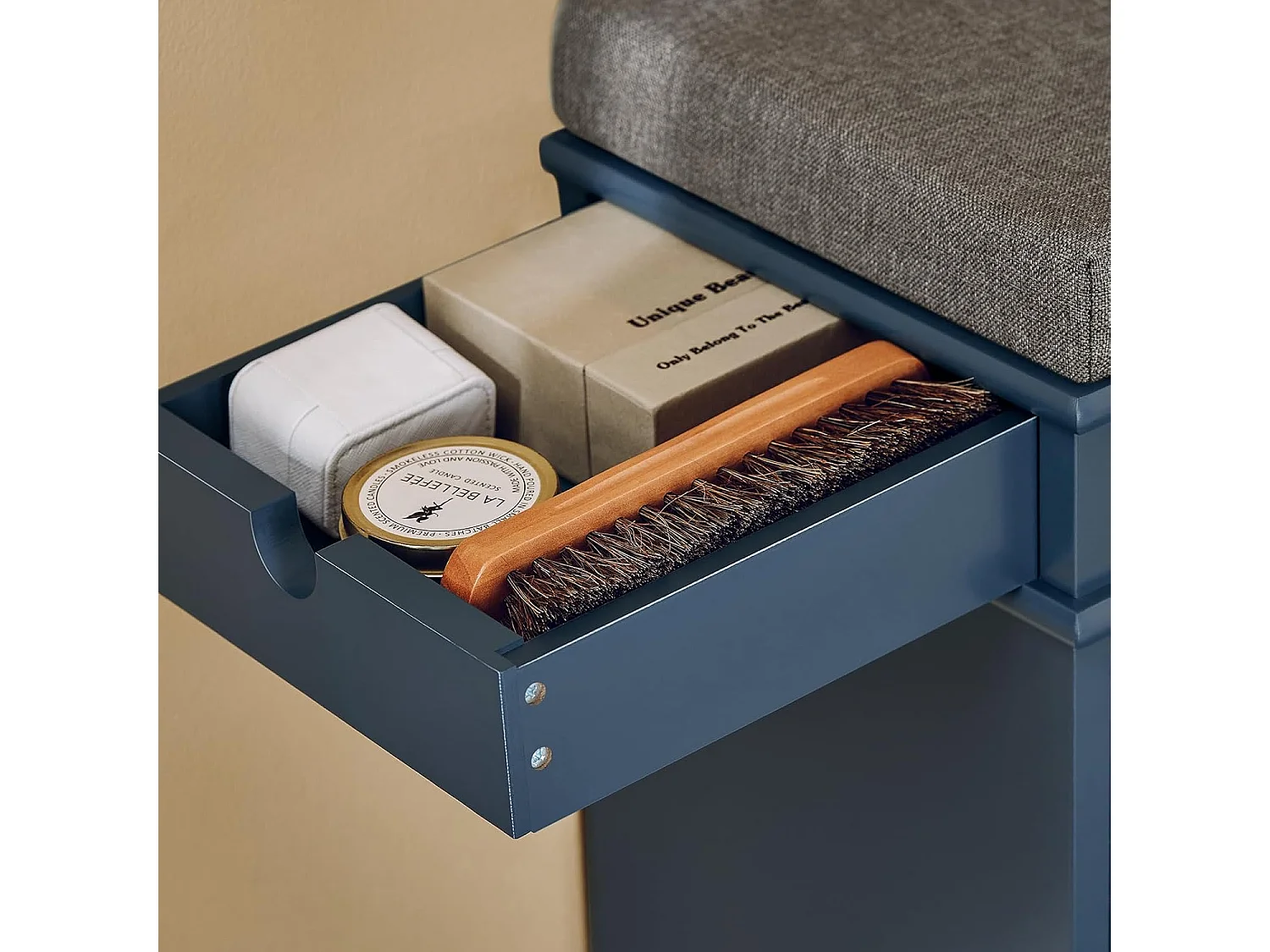 SoBuy FSR82-K-B Banc Chaussures, Armoire à Chaussures, Meuble d'entrée avec 1 Abattants, 1 Coussin, 1 Tiroir et 1Crochet