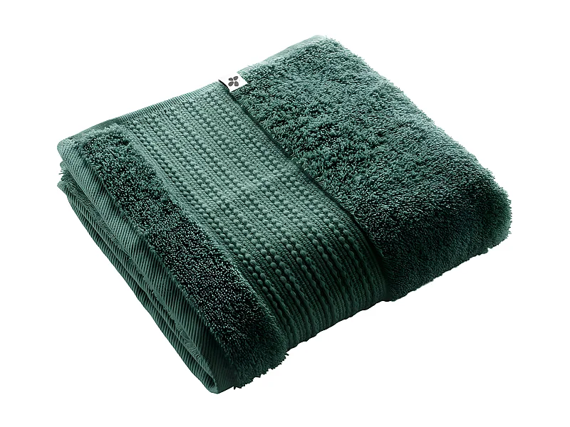 EMMA - Serviette de Toilette 50x90cm en Coton Bio Coloris Emeraude
