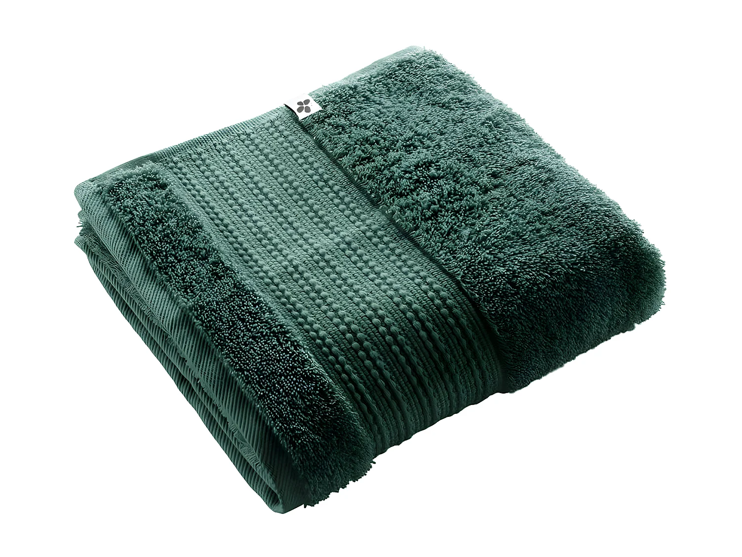 EMMA - Serviette de Toilette 50x90cm en Coton Bio Coloris Emeraude