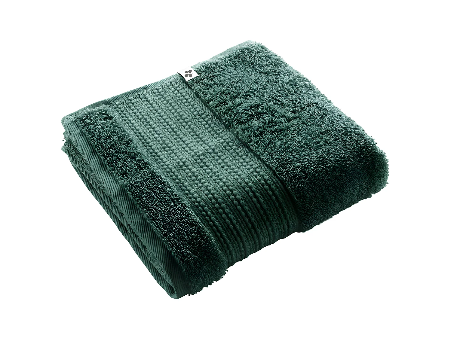 EMMA - Serviette de Toilette 50x90cm en Coton Bio Coloris Emeraude