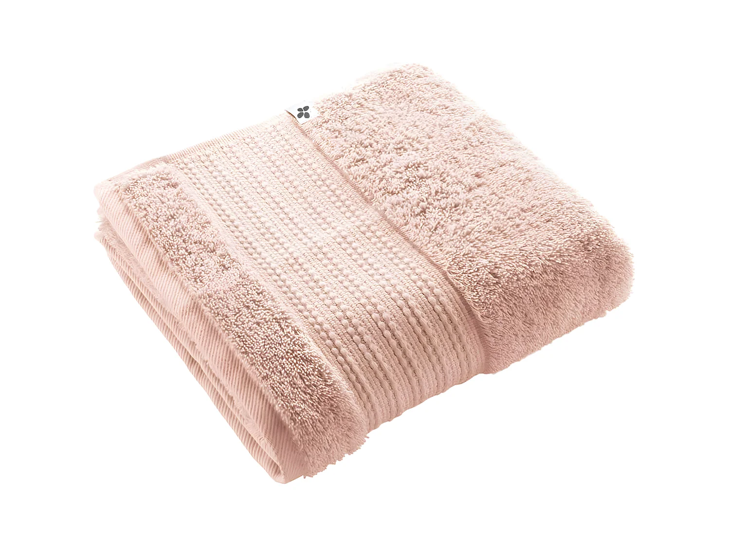 EMMA - Serviette de Toilette 50x90cm en Coton Bio Coloris Rose Poudré