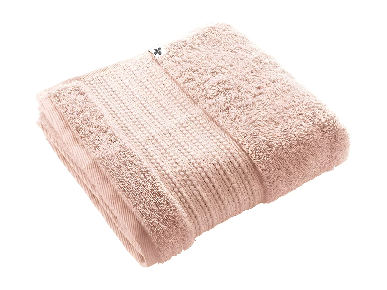 EMMA - Serviette de Toilette 50x90cm en Coton Bio Coloris Rose Poudré