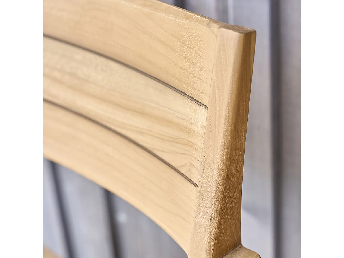 Lot de 2 fauteuils de jardin en teck massif