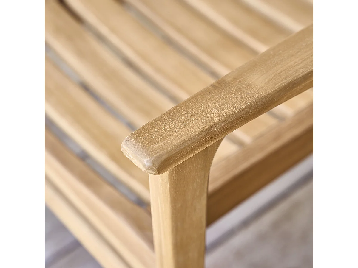 Lot de 2 fauteuils de jardin en teck massif