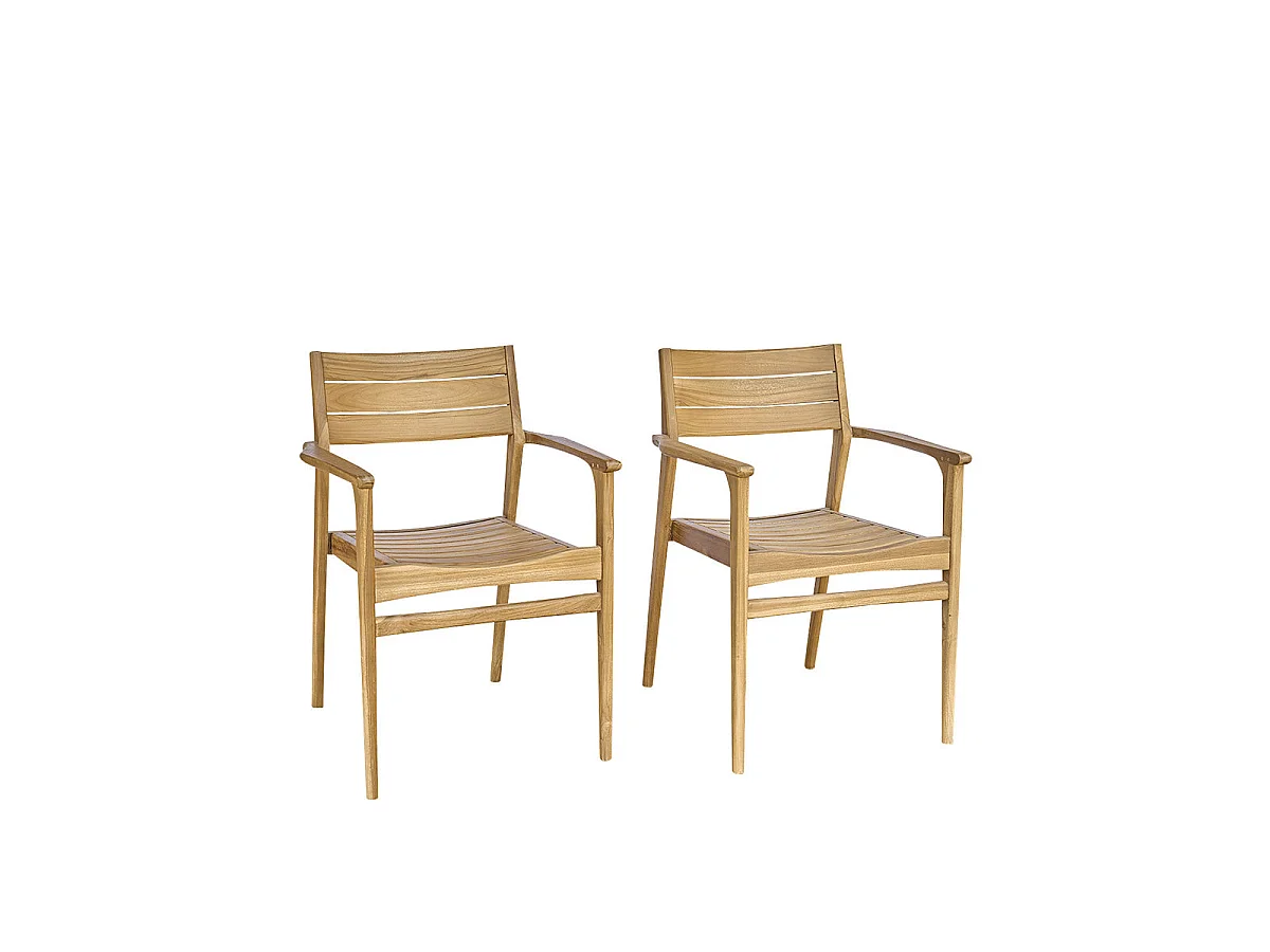 Poltrona da giardino in teak massello (set di 2)