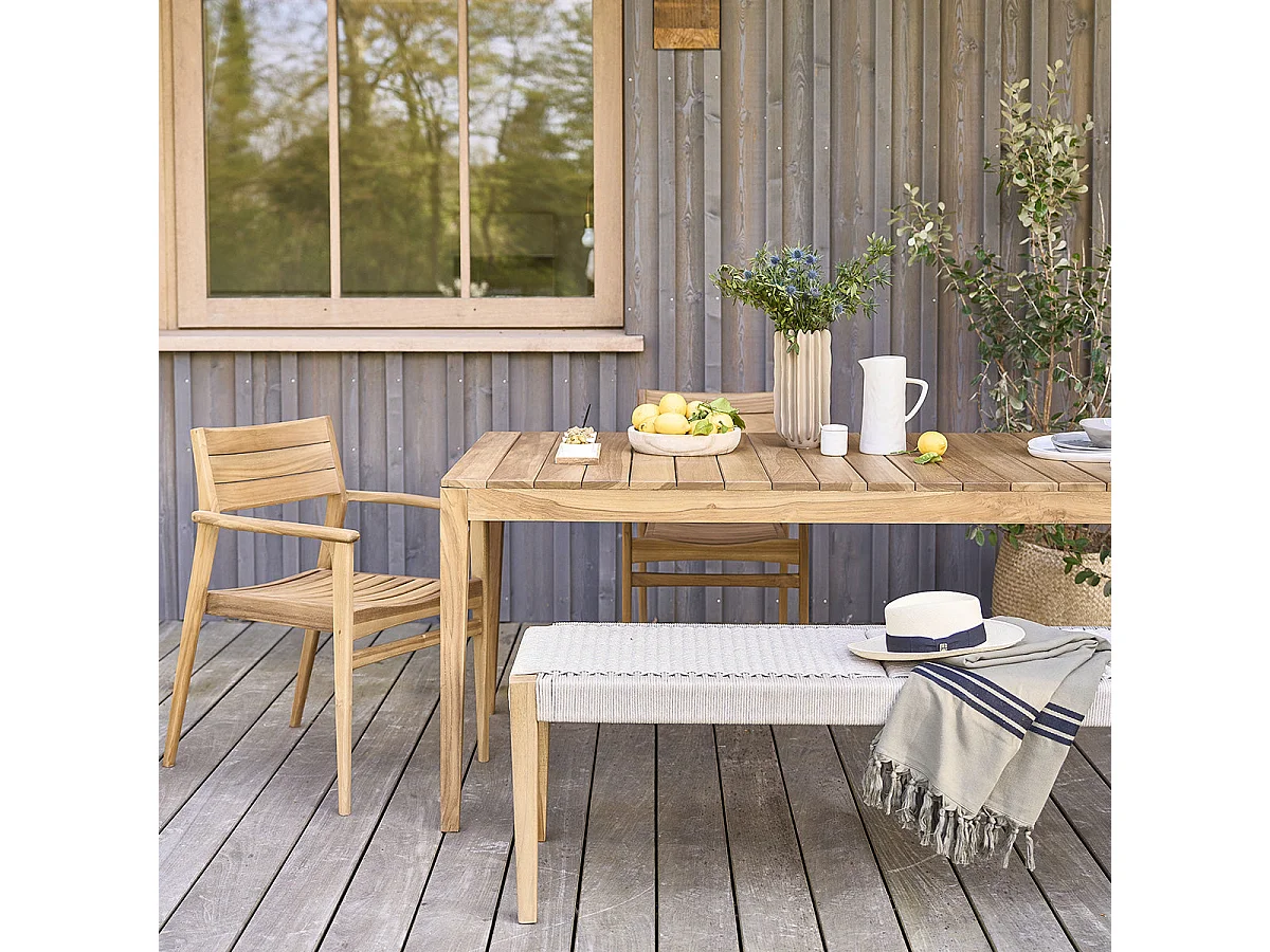 Poltrona da giardino in teak massello (set di 2)