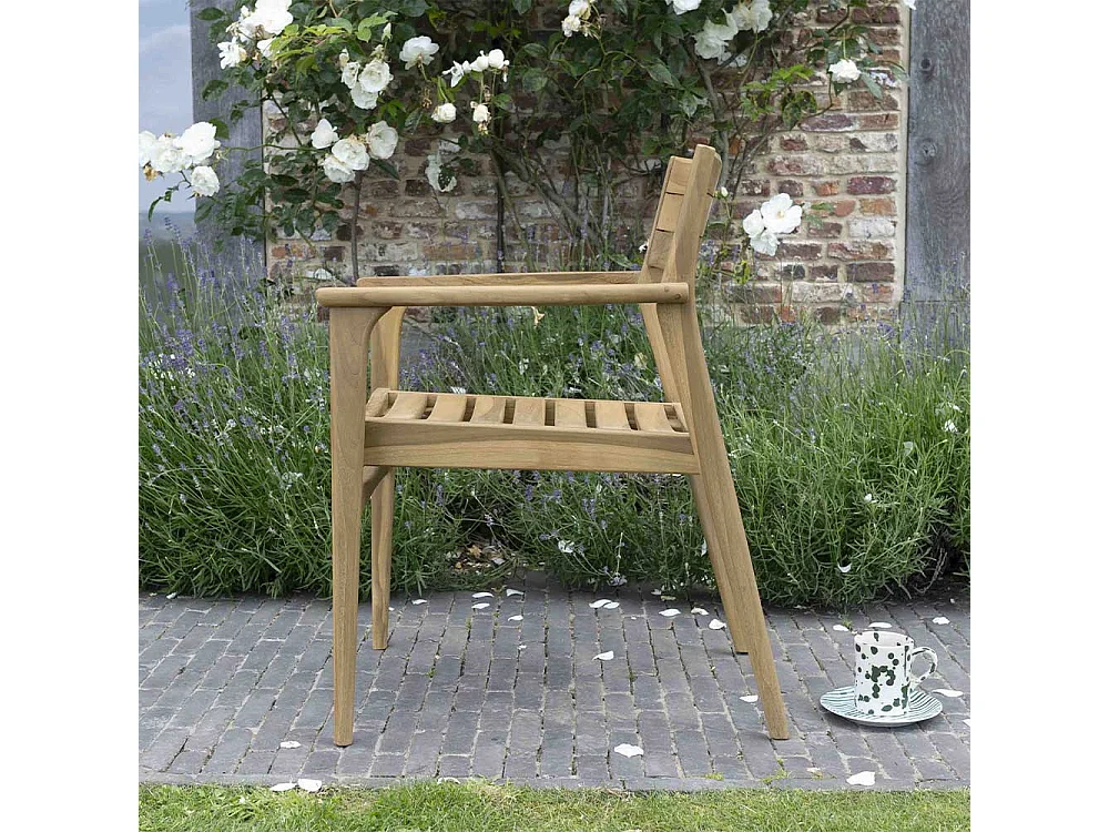 Fauteuil de jardin en teck massif NAPLES
