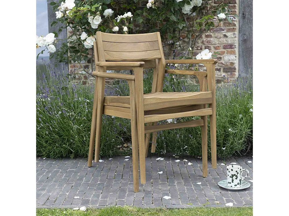 Fauteuil de jardin en teck massif NAPLES