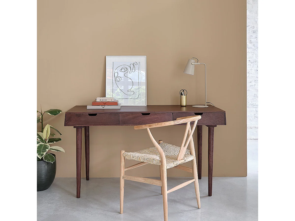 Scrivania in legno massello di mango