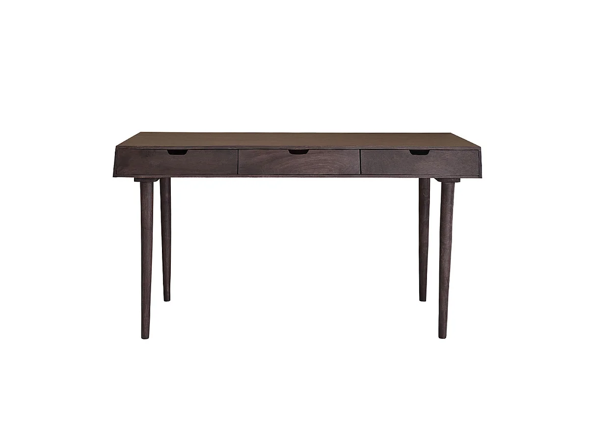 Bureau en bois de manguier 140 cm 3 tiroirs