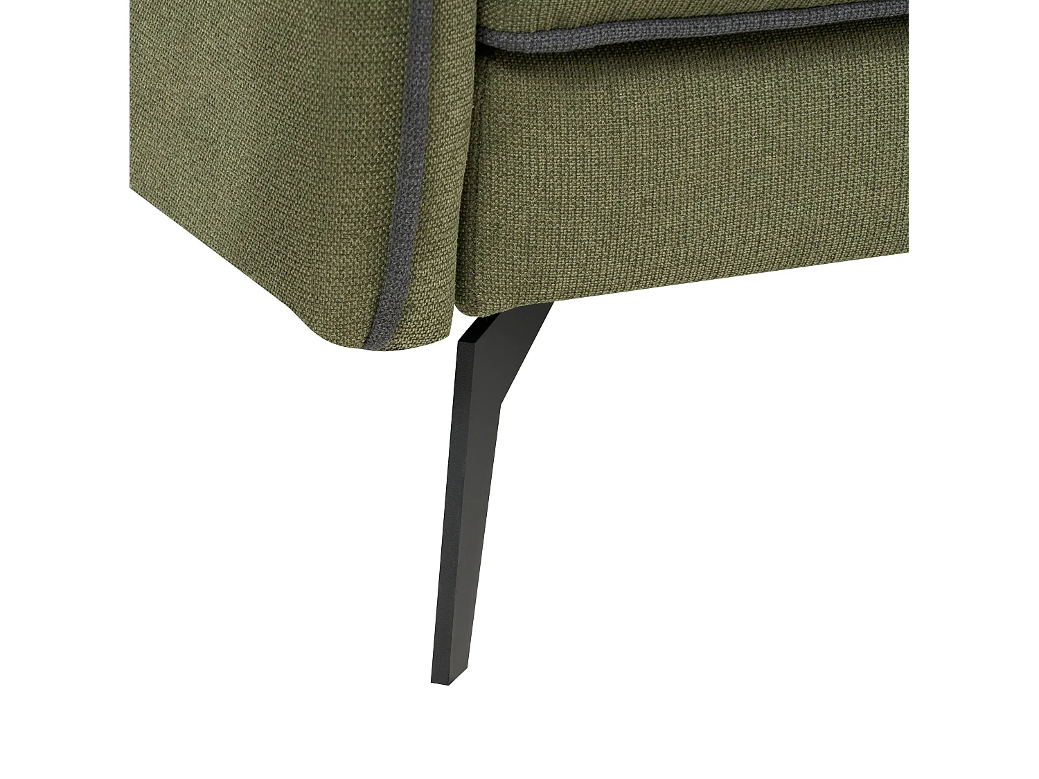 Canapé d'Angle Moderne Côté droite 3 Places avec Coussins Rembourré en Polyester Vert Altan