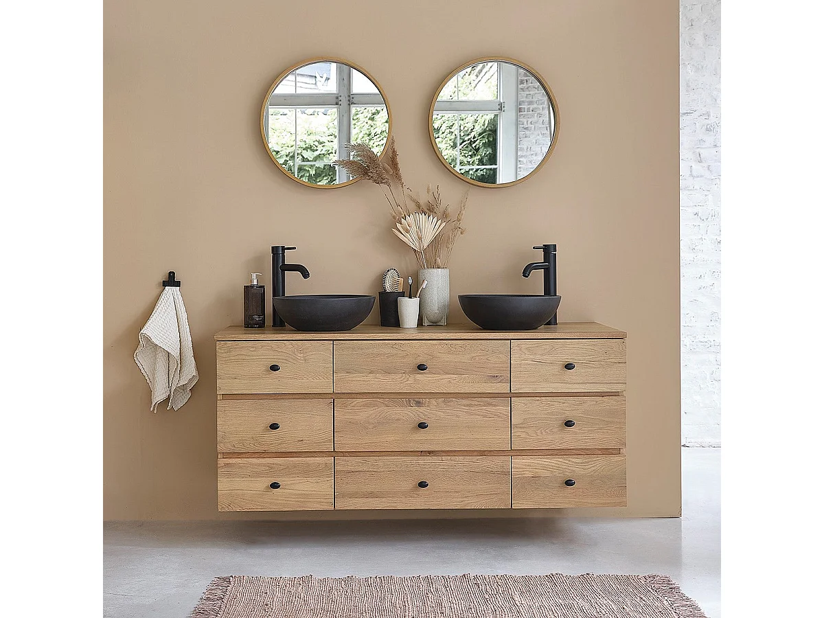 Lavabo de hormigón gris Ø37 cm