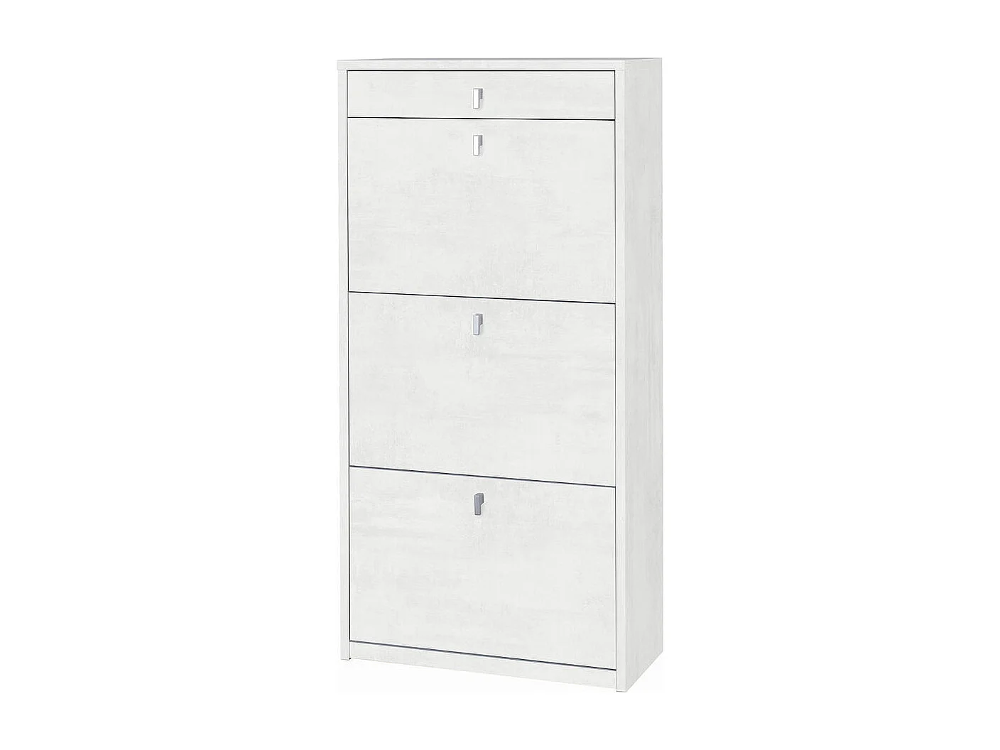 Scarpiera 3 ante 1 cassetto p29 kit in truciolare nobilitato color ossido bianco