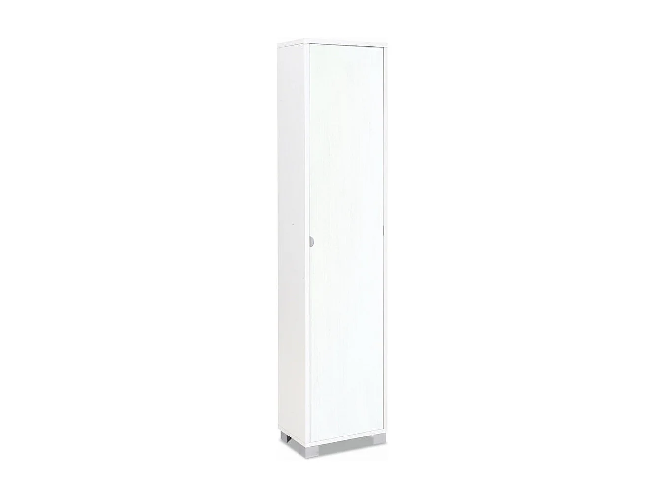 Armario mueble con puerta de unidad de almacenamiento 4 estantes ajustables Tibet - Blanco