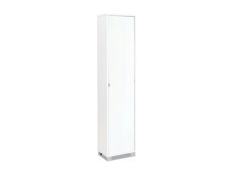 Armario mueble con puerta de unidad de almacenamiento 4 estantes ajustables Tibet - Blanco