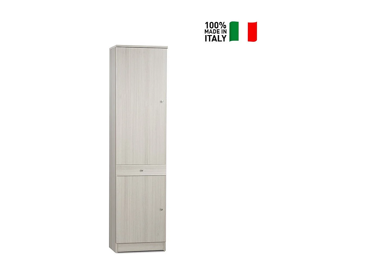 Mueble móvil multiusos columna 2 cajones puertas 3 baldas Half - Eucalipto