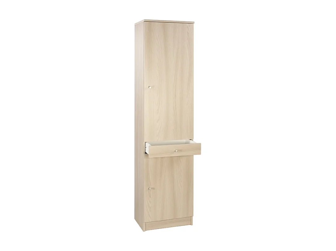 Mueble móvil multiusos columna 2 cajones puertas 3 baldas Half - Olmo