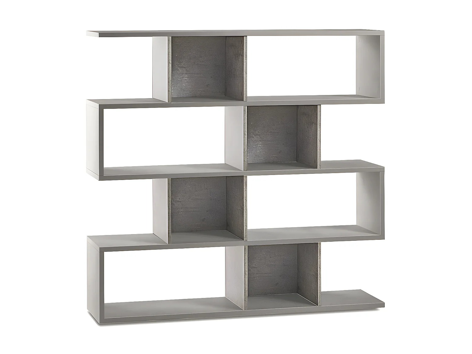 Libreria modulare h150 l150 kit in truciolare nobilitato color cemento