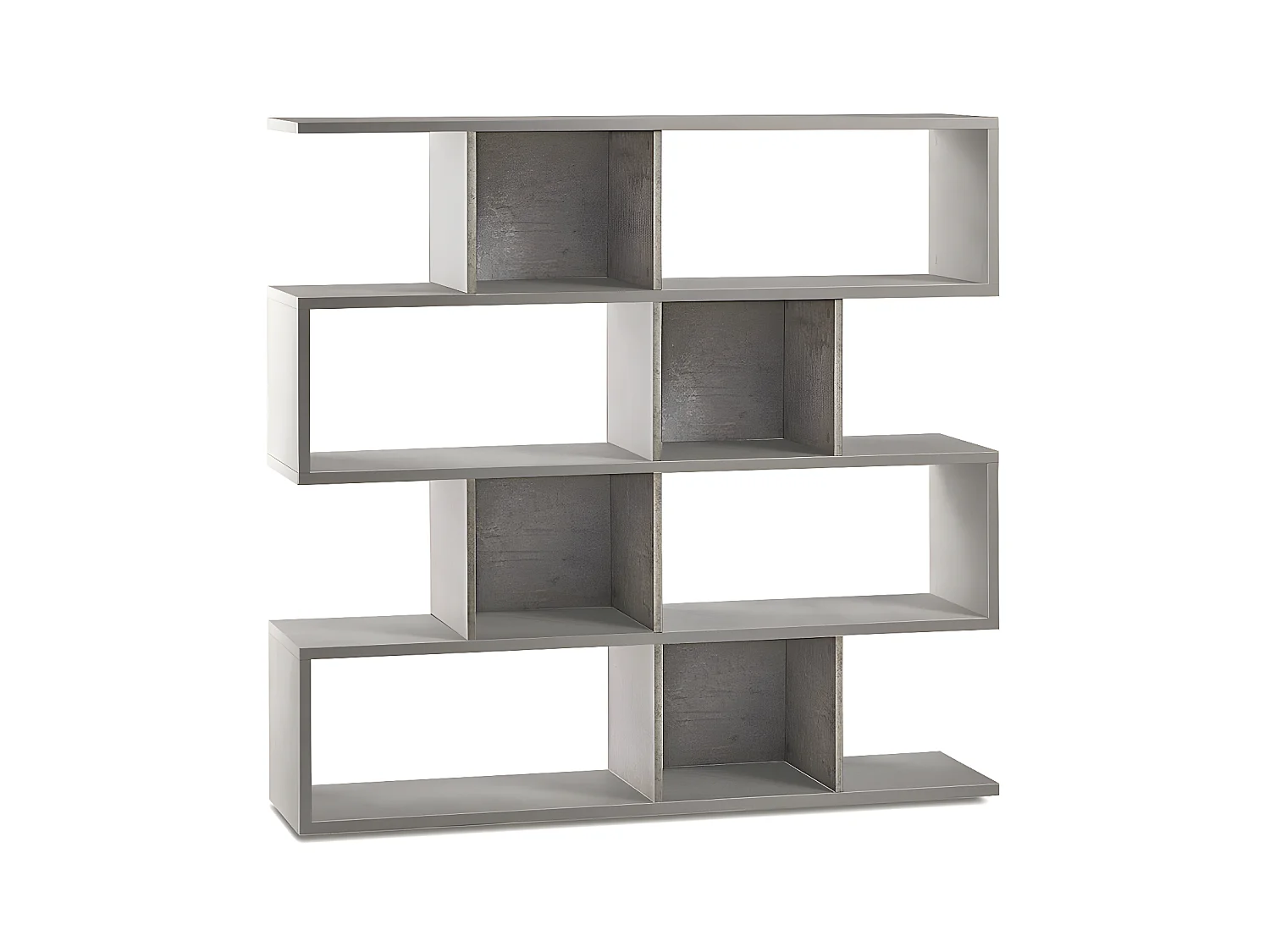 Libreria modulare h150 l150 kit in truciolare nobilitato color cemento