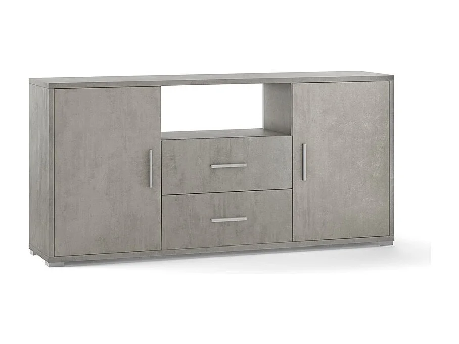 Aparador 2 puertas 2 cajones aparador cocina salón moderno Selena - Gris