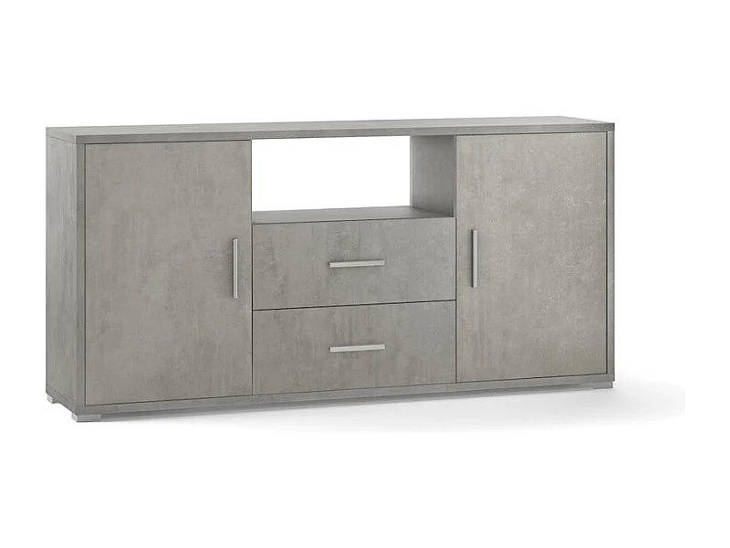 Aparador 2 puertas 2 cajones aparador cocina salón moderno Selena - Gris